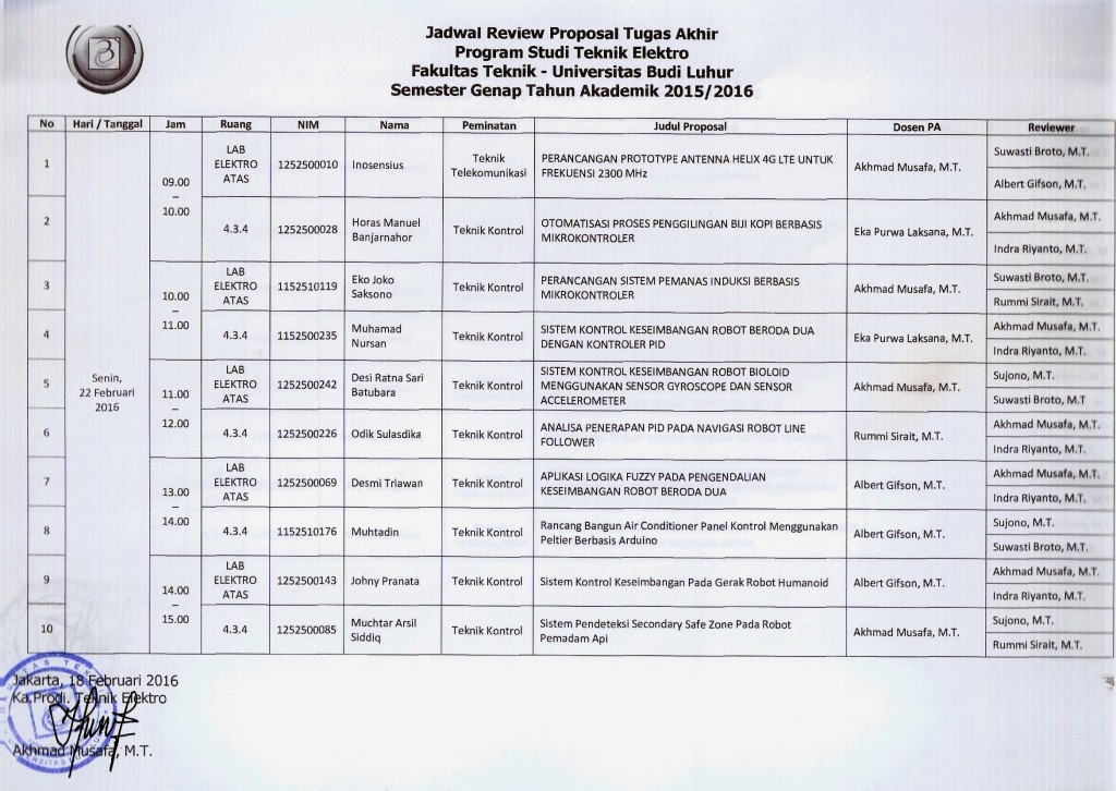 Jadwal sidang proposal TA Teknik Elektro FT_Genap 2015-2016(2)